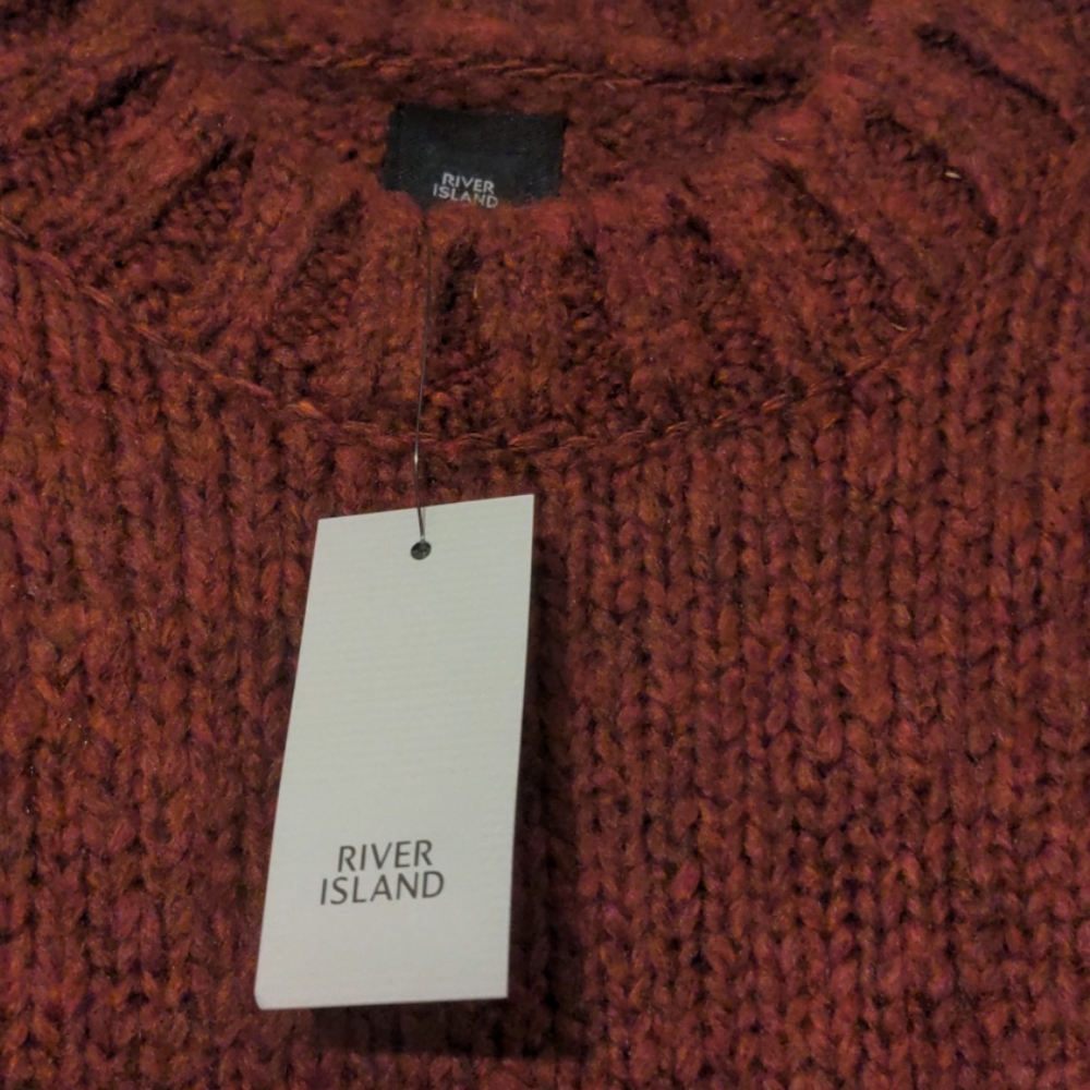 River island rust casual sweater nwt size medium - Picture 2 of 7